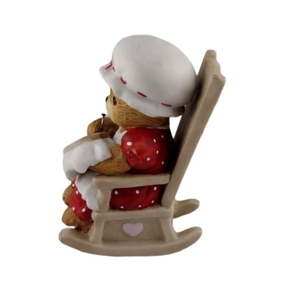 Vintage 82' Lucy & Me Bear Cross Stitching in Rocking Chair Sewing Enesco -READ - Picture 2 of 8